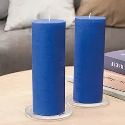 PEEPALCOMM Blue 2 pieces Pillar Candle-image-19