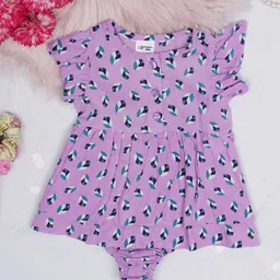 Creative Kids Girls Printed Round Neck Cotton Romper-image-21