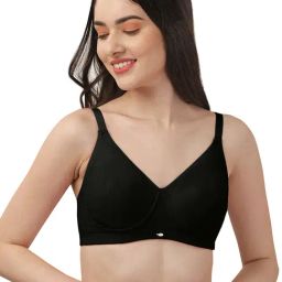 Soie Black Full Coverage Non-Wired T-Shirt Bra-picture-32