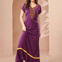 Soulemo Embroidered Maxi Nightdress-image-29