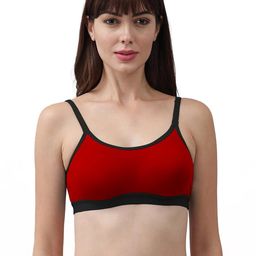 Samvar Red Cotton Non-Wired Non Padded Minimizer Bra-picture-42