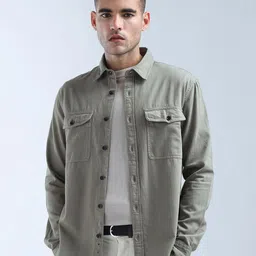 Flying Machine Men Classic Opaque Casual Shirt-image-57
