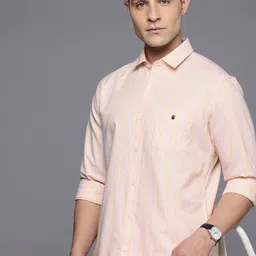 Louis Philippe Sport Pure Cotton Slim Fit Opaque Striped Casual Shirt-image-92