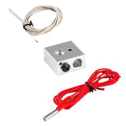Aluminum Heater Block for MK7/MK8, NTC 3950 100K Thermistor with 1 Meter Wiring and 12V 40W 620 Ceramic Cartridge Heater - RS2714Aluminum Heater Block for MK7/MK8, NTC 3950 100K Thermistor with 1 Meter Wiring and 12V 40W 620 Ceramic Cartridge Heater - RS2714-37