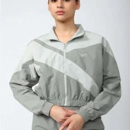 Reebok Green Color-Block Sports Jacket-picture-5