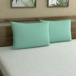 Dreamscape Sea Green Cotton 140 TC 105 GSM Pillow Cover - Set of 2-image-42
