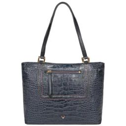 Hidesign Aspen 03 Sb Navy Textured Medium Tote Handbag-48