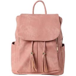 HauteSauce Pink Textured Large Backpack-25