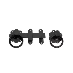 Screw Tight Iron Black Powder Coated Ring Gate Latch S030302EXB-image-97