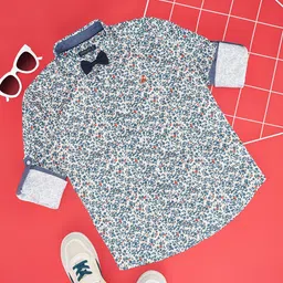 Pantaloons Junior Boys Opaque Printed Casual Shirt-picture-17
