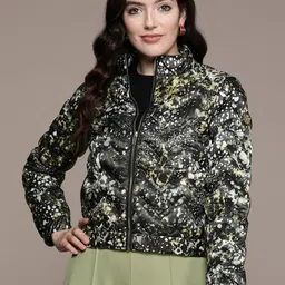 Label Ritu Kumar Women Printed Bomber Jacket-81