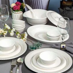 Servewell Checkers Melamine 31 Pcs Dinner Set-picture-35