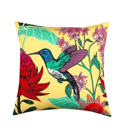 SEJ by Nisha Gupta Yellow Set of Single Abstract Square Cushion Covers image 4