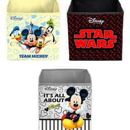 Kuber Industries Set Of 3 Disney Print Foldable Storage Cubes With Handle image 4