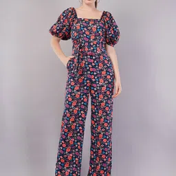 FLY STITCH Printed Basic Jumpsuit with Ruffles-picture-18