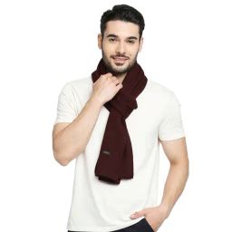 Spykar Wine Solid Muffler-1