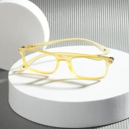 Enrico Eyewear Yellow  Rectangular Unisex Eye Frames - Computer Glasses-image-24