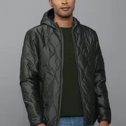 Allen Solly Dark Grey Regular Fit Hooded Jacket-picture-25