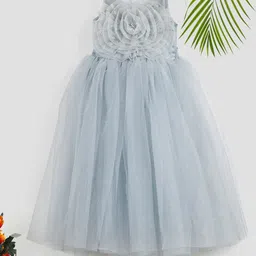 Toy Balloon kids Girls Net Fit & Flare Maxi Dress-image-97