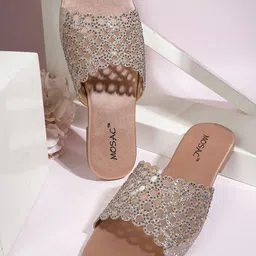 MOSAC Women Party Open Toe Flats-38