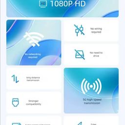 ETZIN 100M Wireless HDMI Video Audio Transmitter Receiver Extender Display Adapter Dongle for TV Box Wireless HDMI Transmitter and Receiver, Plug and Play, 350FT Long Range 2.4G/5G 1080P image 4