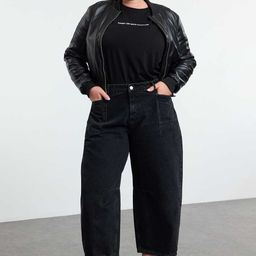 Trendyol Women Pure Cotton Mid-Rise Jeans-image-52