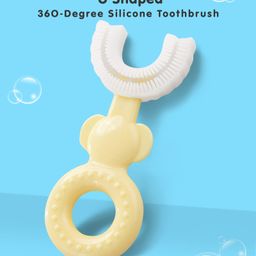 Domenico Soft Sillicone U-Shaped Head 360 Toothbrush - Yellow-15