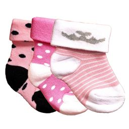 NEXT2SKIN Pack Of 3 Polka Dots Detailed Soft Cotton Socks - Pink-picture-27