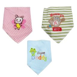Chinmay Kids Reusable Baby Bibs Two Layered Cute Prints Edges Assorted Color Pack of 3 - Pink-Green-Sky Blue-6