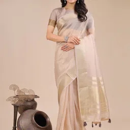 ALAGINI Woven Design Organza Saree-16