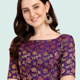 Moda Rapido Woven Design Saree Blouse-image-78