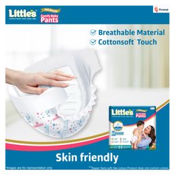 Little's Comfy Baby Pants Diapers Double Extra Large with Wetness Indicator and 12 hours Absorption, XXL  - 22 Pieces image 2