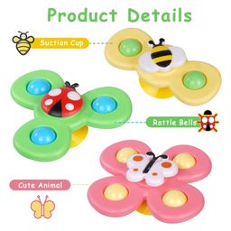 ADKD Spinners Toy Waterproof Suction Cup Spinning Top Rotating For Boys Girls Pack of 3 - (Random Design) image 2