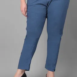 Comfort Lady Women Plus Size Solid Mid-Rise Casual Regular Trouser-image-71