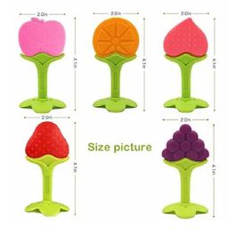 Numum Baby Teether Fruit Shape Set of 3- Multicolor (Color and design may vary) image 3