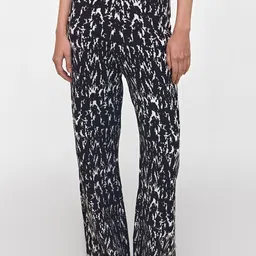 COVER STORY Women Animal Printed Flared Parallel Trousers-image-42