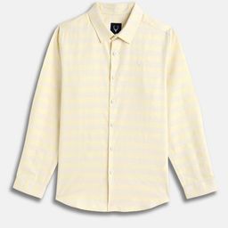 Allen Solly Junior Boys Slim Fit Horizontal Striped Spread Collar Cotton Casual Shirt-picture-20