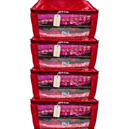 Ajabh Maroon Set of 4 Regular Multi-Utility Organisers image 1