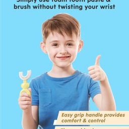 Domenico Soft Sillicone U-Shaped Head 360 Toothbrush - Yellow image 4