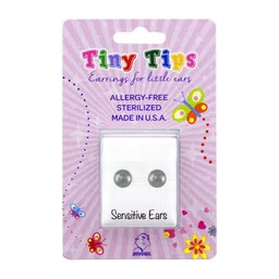 STUDEX Kids Stainless Steel Silver-Plated Circular Shaped Studs-19