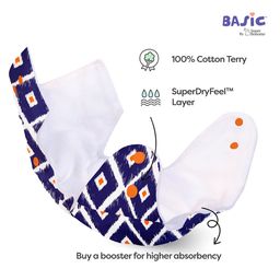SuperBottoms BASIC Reusable Cloth Diaper for babies 3 Months - 3 Years | Freesize Adjustable, Washable and Reusable Cloth Diaper for babies | Shell with insert | Pack of 4 image 5