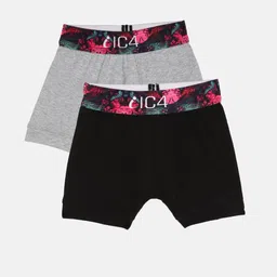 IC4 Boys Pack of 2 Black & Grey Solid Trunks 0B-G-2001P2-image-91