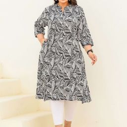 FLAVIA CREATION Women Abstract Printed Flared A-Line Sleeves Kurta-picture-16
