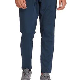 Asics Zip Bottom Woven Blue Regular Fit Sports Trackpants-image-2