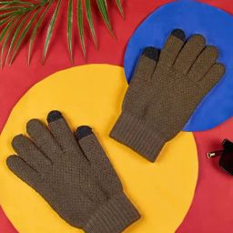 Byford by Pantaloons Brown Solid Gloves-image-62