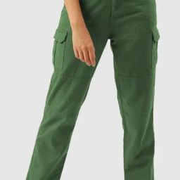 IVOC Green Relaxed Fit Mid Rise Trousers-picture-27