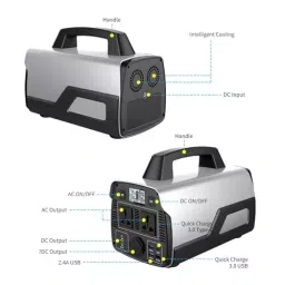 GIGAWATTS Portable Power Station 500 W USB & Type C Output Solar Generator with LED Light, GW-T500 image 4