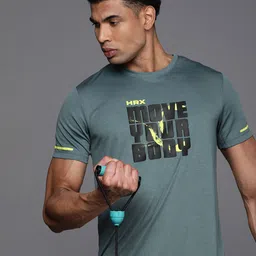 HRX by Hrithik Roshan Flex-Collection Rapid Dry Antimicrobial Finish Printed T-shirt-image-17