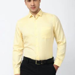 Peter England Yellow Regular Fit Cotton Shirt-image-28