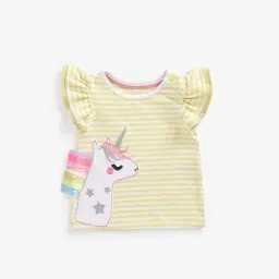 Mothercare Kids Yellow Cotton Striped Top-image-90